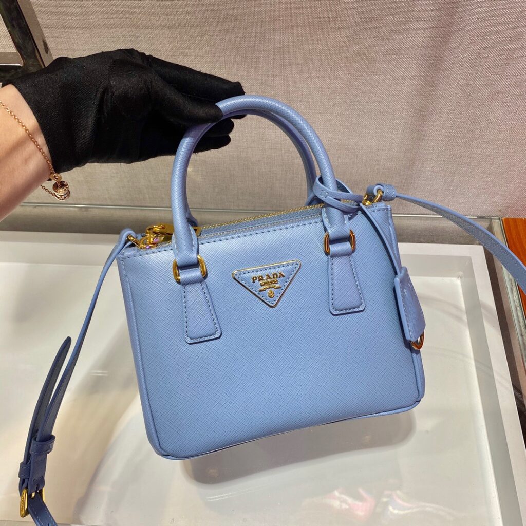 Bolso replica prada 1:1 galleria saffiano azul