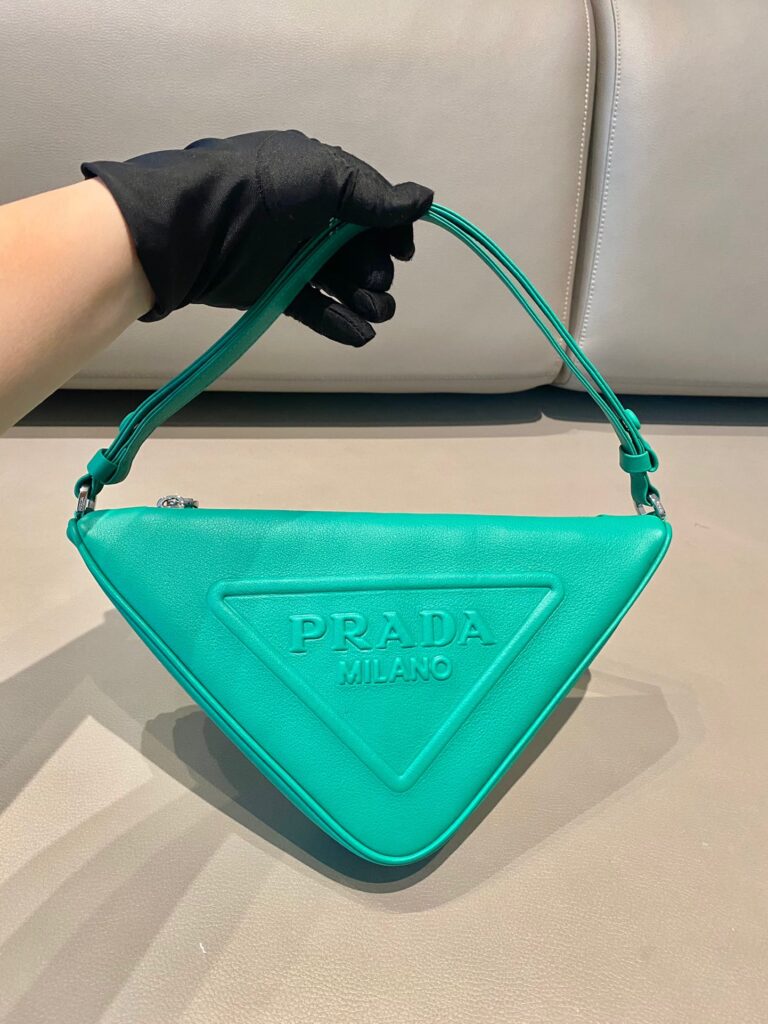bandolera prada triangulo replica 1:1 verde