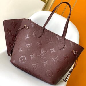Bolso réplica Neverfull rojo de piel
