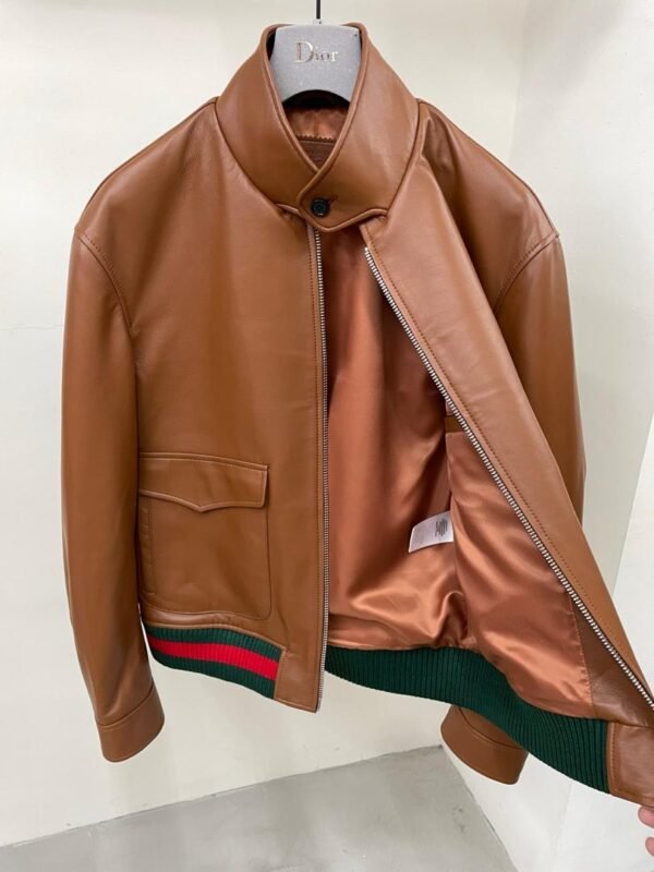 Chaqueta bomber de piel Gucci - Imagen 4
