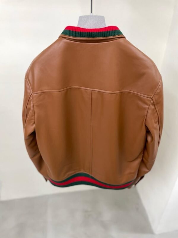 Chaqueta bomber de piel Gucci - Imagen 5