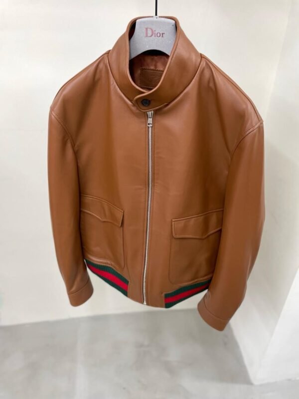 Chaqueta bomber de piel Gucci - Imagen 3