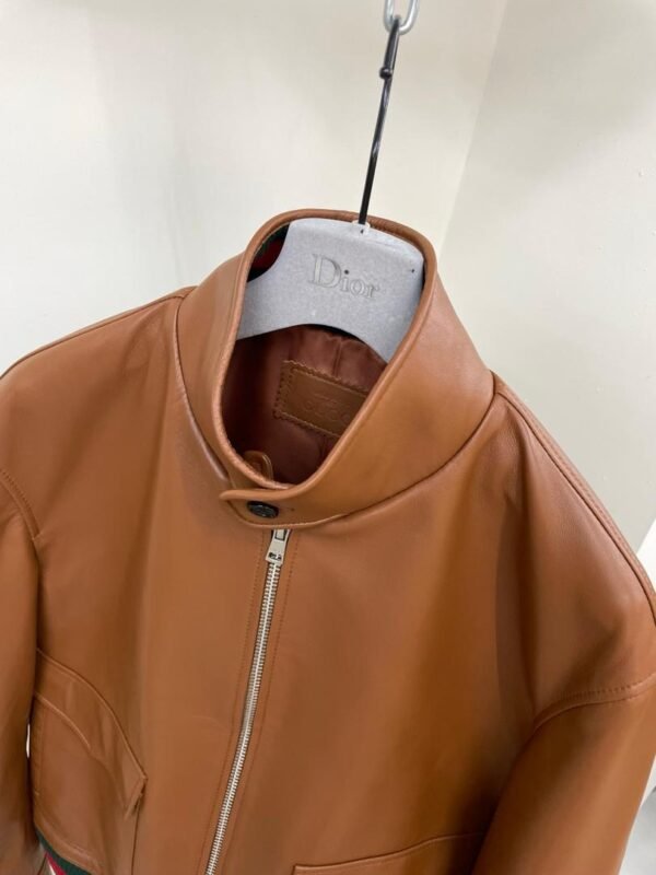 Chaqueta bomber de piel Gucci - Imagen 6