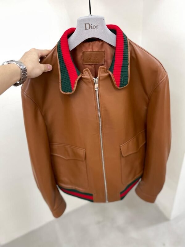 Chaqueta bomber de piel Gucci - Imagen 2