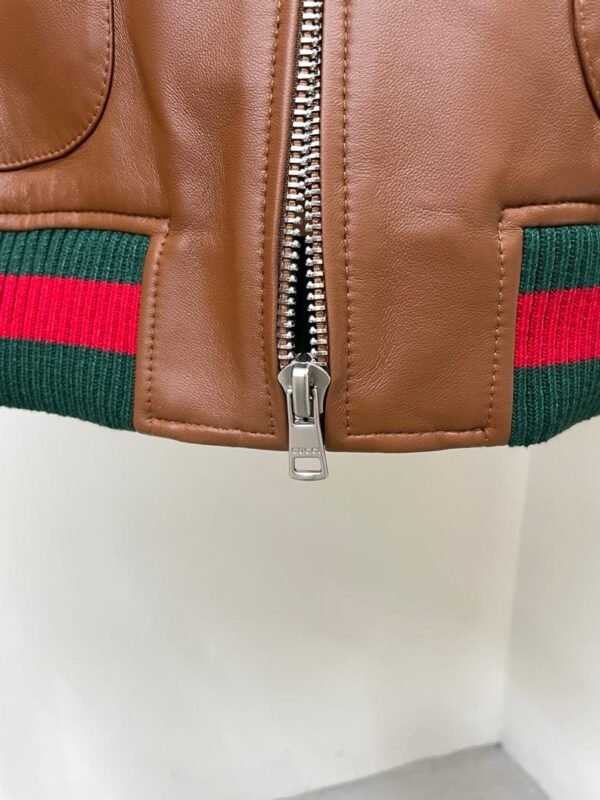 Chaqueta bomber de piel Gucci - Imagen 7